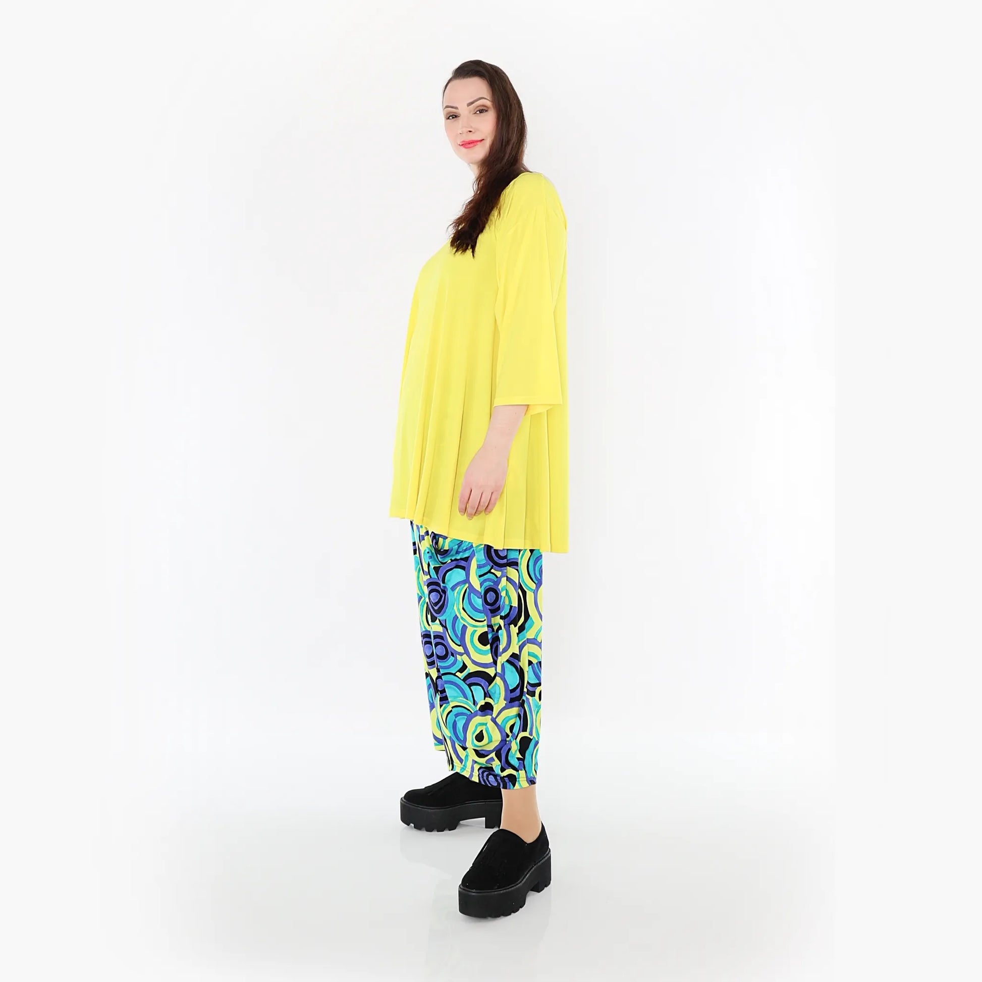  Ballonhose von AKH Fashion aus Viskose, 1443.08069, Lime/Multicolor, Schick, Modern