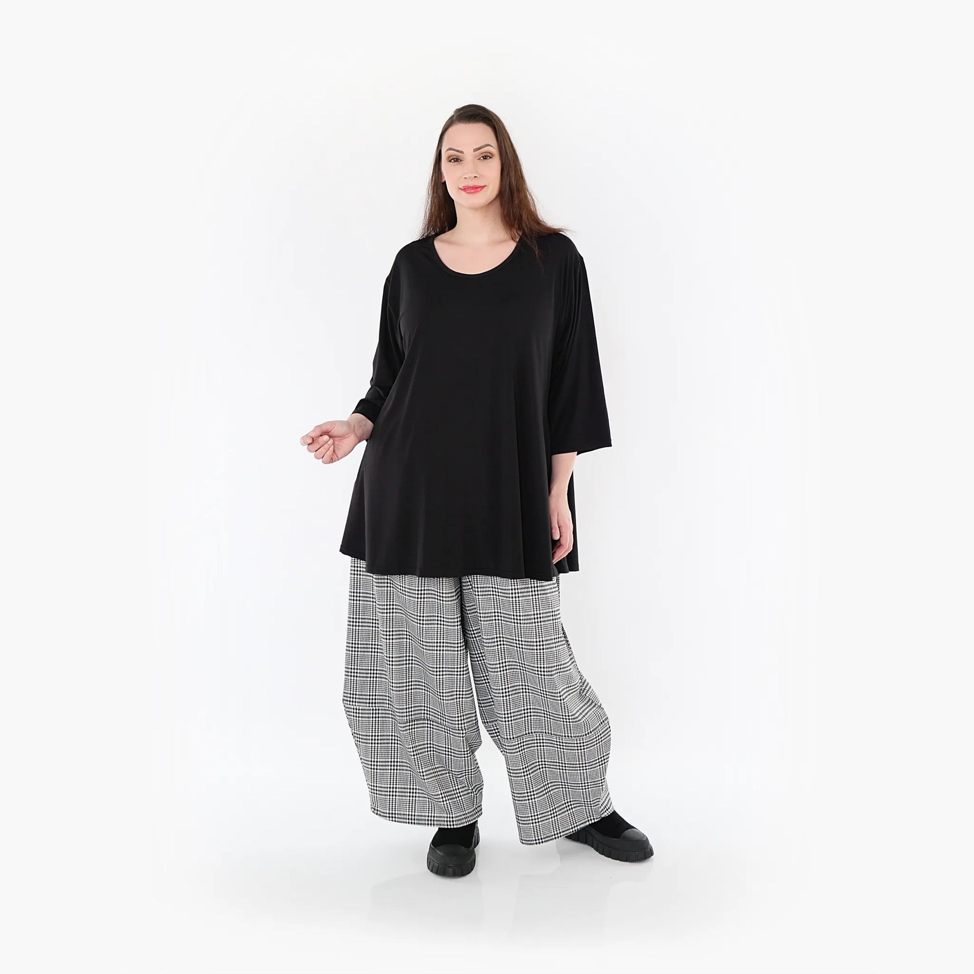  Ballonhose von AKH Fashion aus Baumwolle, 1444.07032, Schwarz/Weiß, Schick, Modern, Bequem