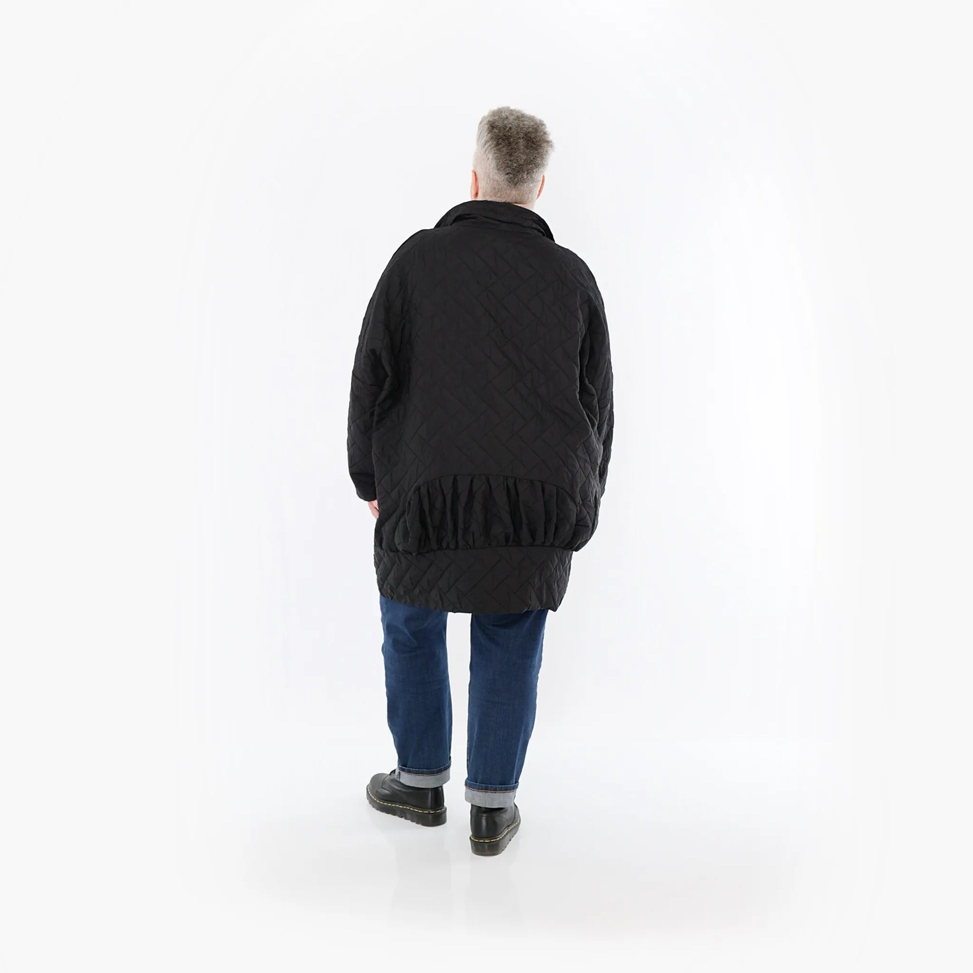  AKH Fashion Jacke in gerader Form, aus Materialmix, 1448.06550, Schwarz, Kariert, Schick