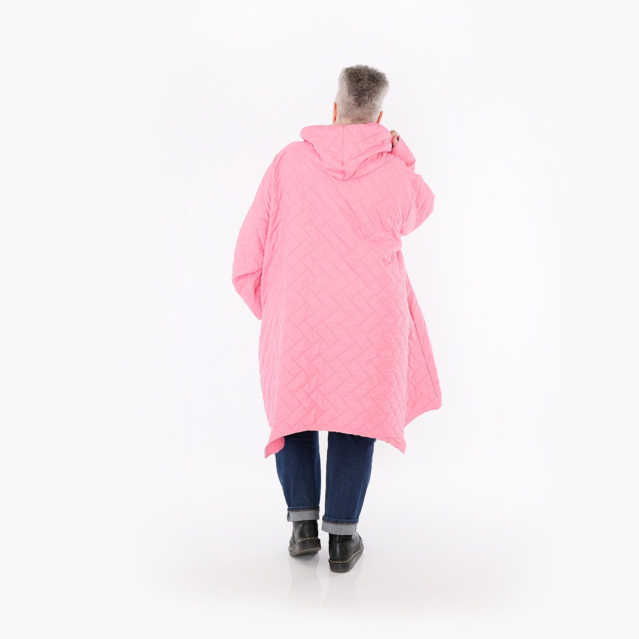  A-Form Mantel von AKH Fashion aus Materialmix, 1448.07043, Pink, Kariert, Schick, Modern
