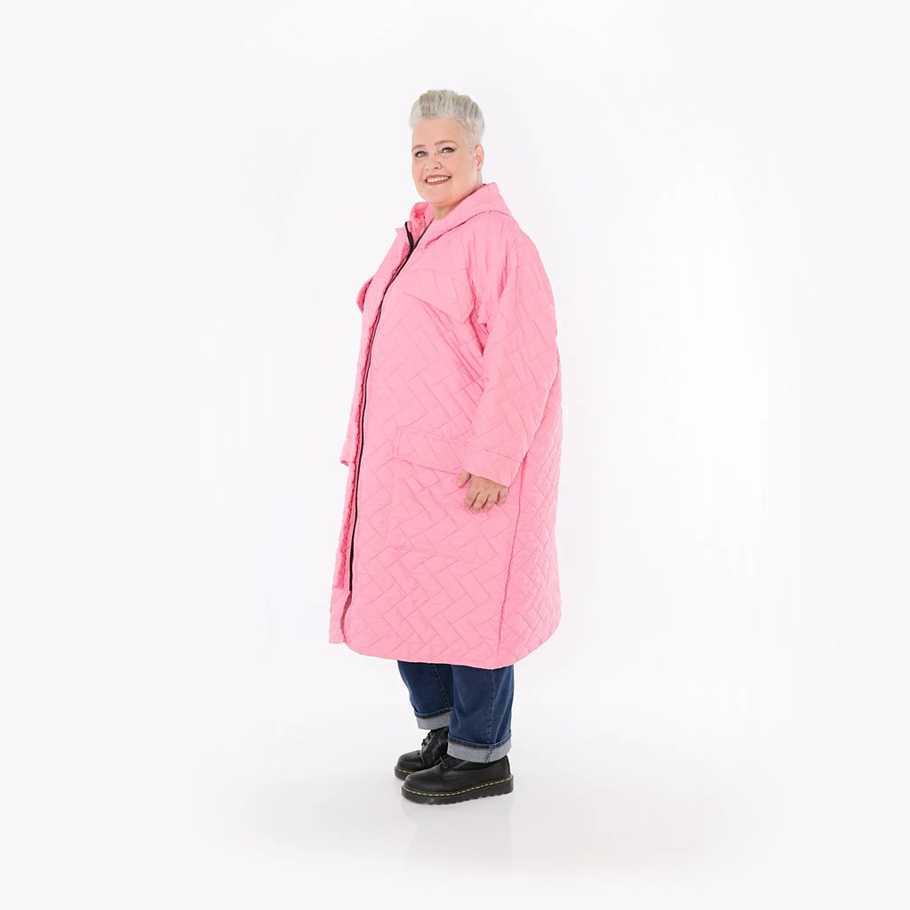  A-Form Mantel von AKH Fashion aus Materialmix, 1448.07044, Pink, Kariert, Schick, Modern