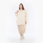  AKH Fashion Jacke in kastiger Form, aus Baumwolle, 1449.07039, Beige, Raute, Schick