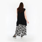  Ballonhose von AKH Fashion aus Materialmix, 1453.08069, Schwarz/Weiß, Abstrakt, Schick