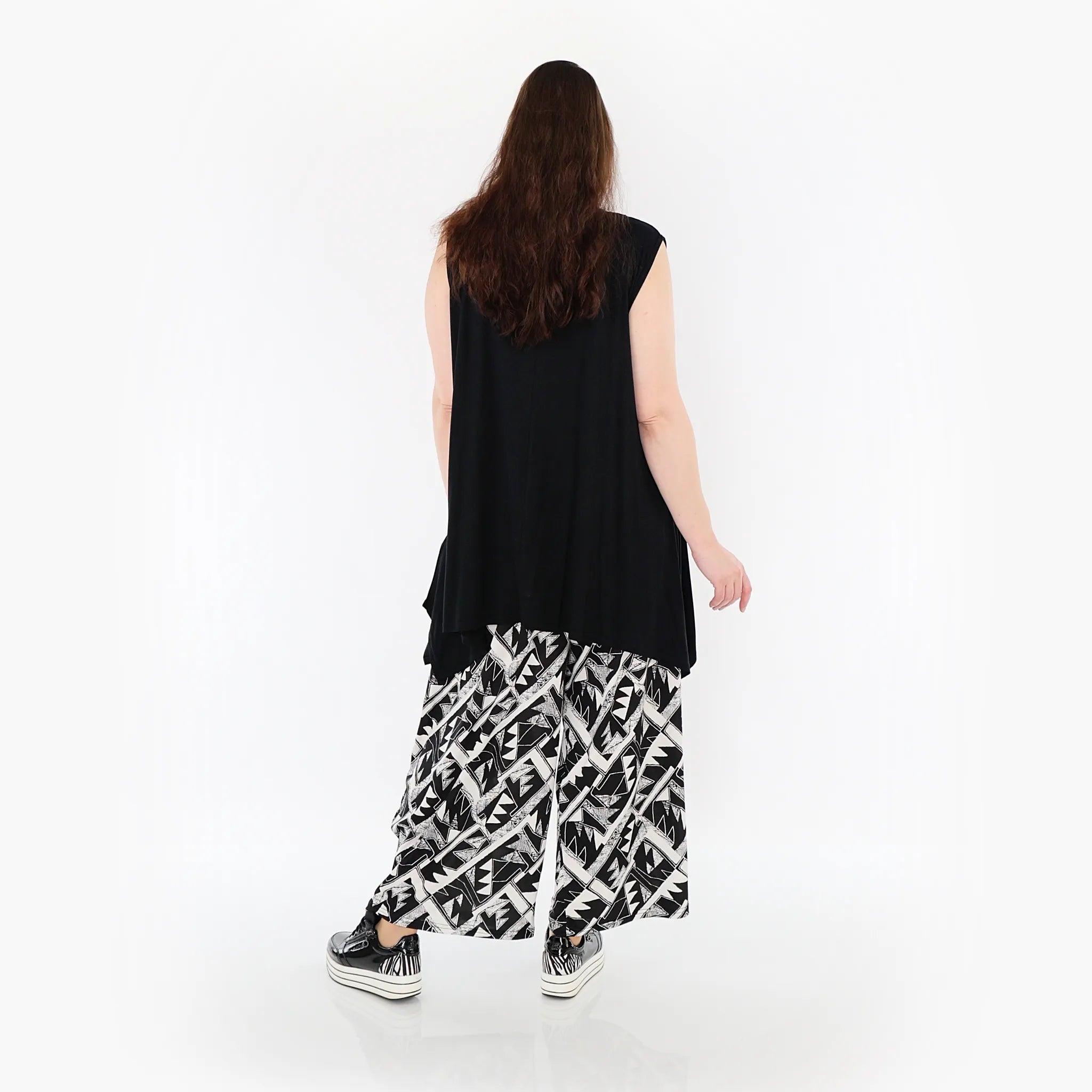  Ballonhose von AKH Fashion aus Materialmix, 1453.08069, Schwarz/Weiß, Abstrakt, Schick