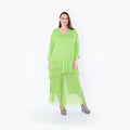  AKH Fashion Hose in gerader Form, aus Materialmix, 1457.07047, Lime, Ausgefallen, Zeitlos