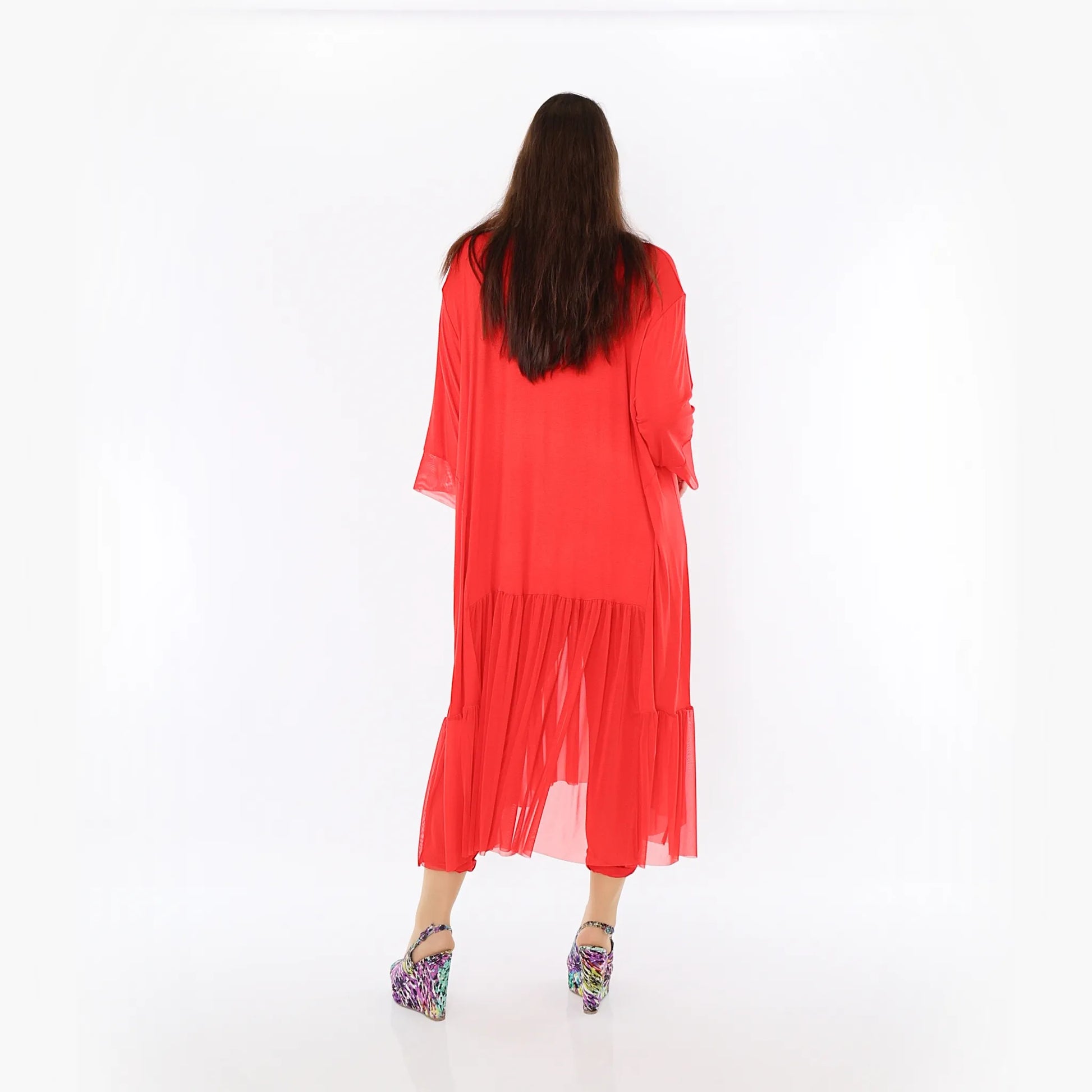  A-Form Kleid von AKH Fashion aus Materialmix, 1457.07048, Rot, Ausgefallen, Zeitlos