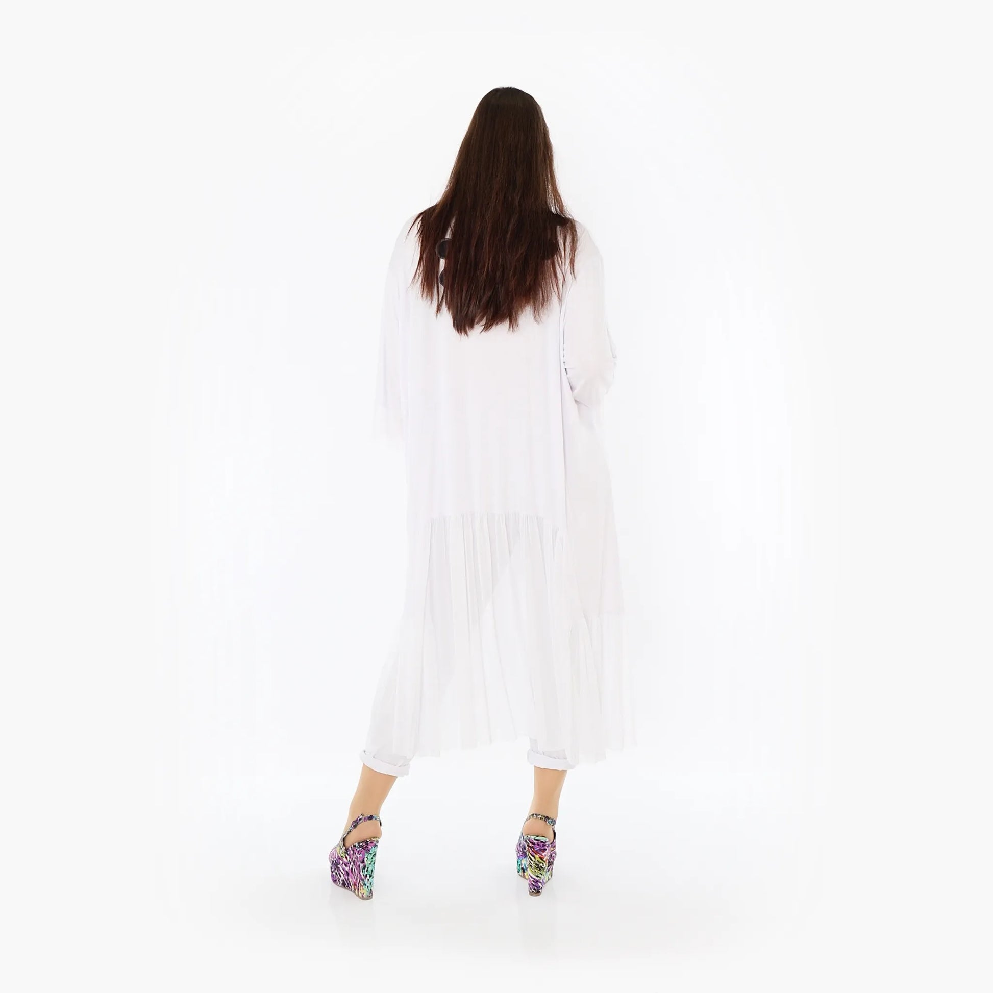  A-Form Kleid von AKH Fashion aus Materialmix, 1457.07048, Weiß, Ausgefallen, Zeitlos