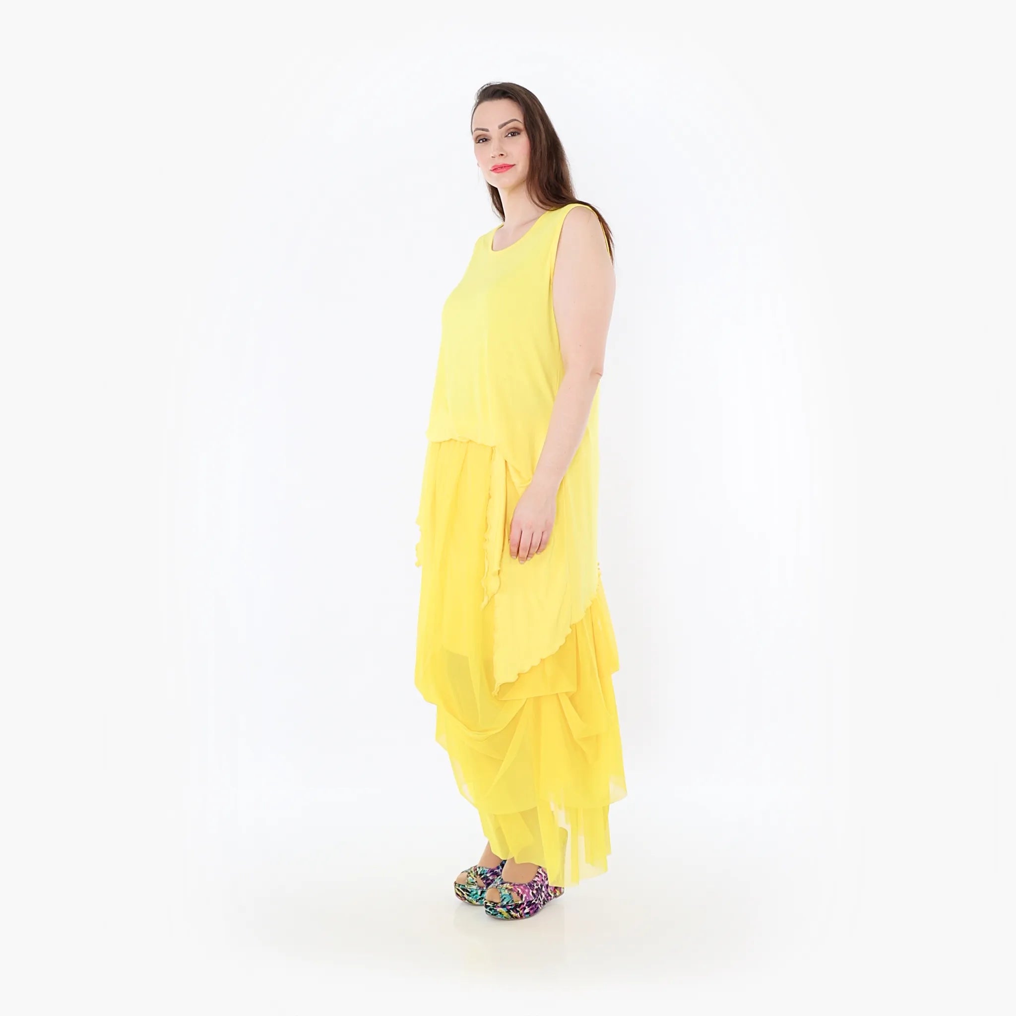  Ballonrock von AKH Fashion aus Materialmix, 1457.07049, Gelb, Ausgefallen, Zeitlos, Schick