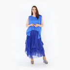  Ballonrock von AKH Fashion aus Materialmix, 1457.07049, Royalblau, Ausgefallen, Zeitlos