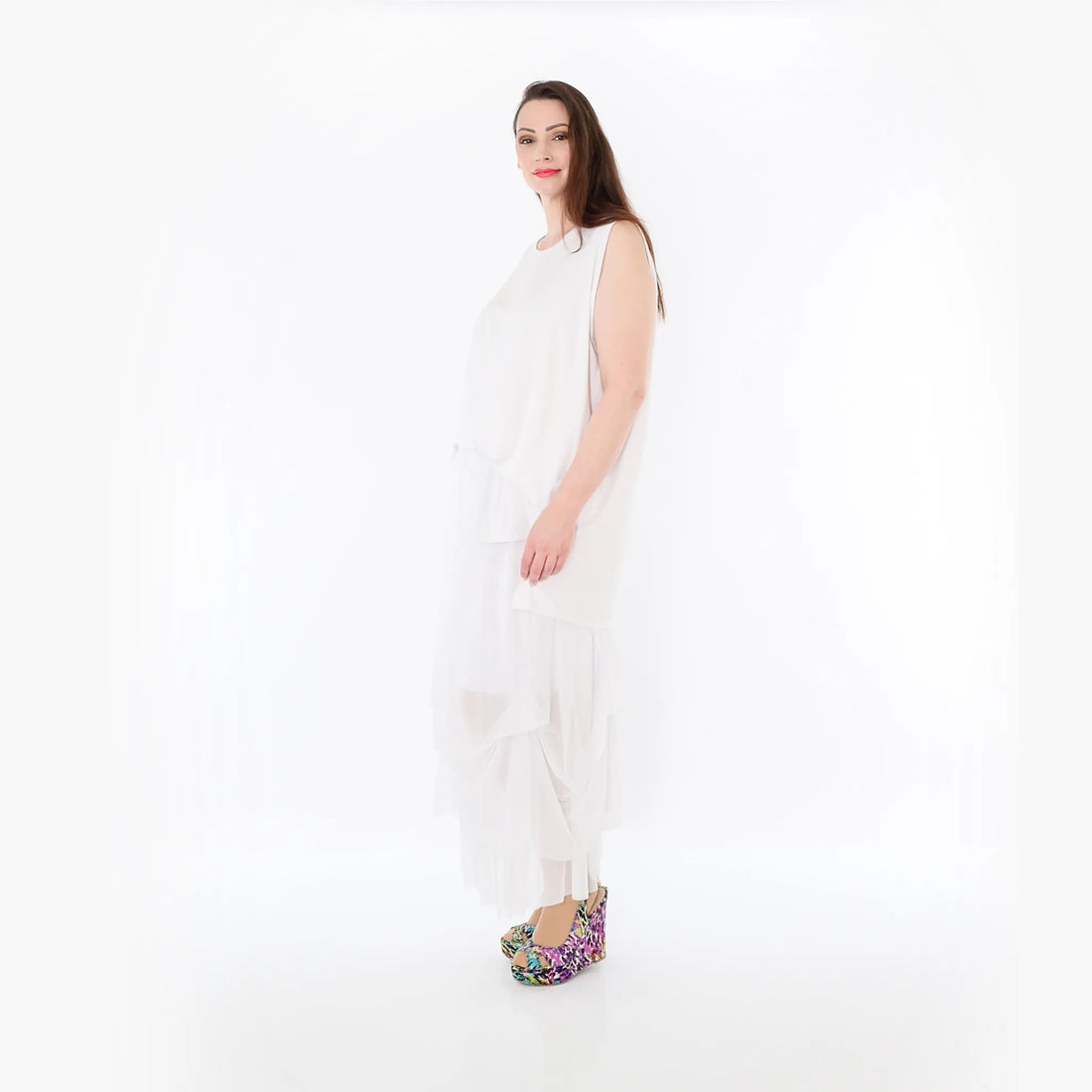  Ballonrock von AKH Fashion aus Materialmix, 1457.07049, Weiß, Ausgefallen, Zeitlos, Schick