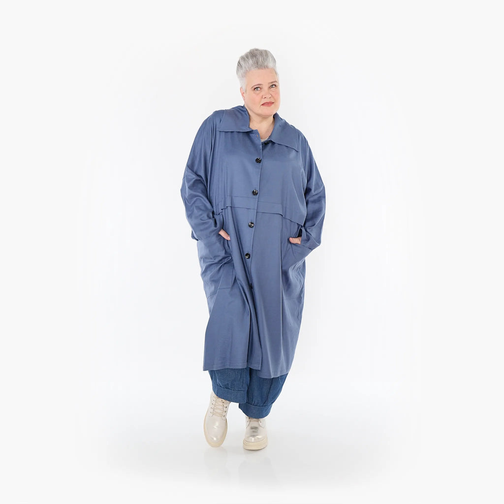 AKH Fashion Mantel in gerader Form, aus Baumwolle, 1465.07041, Jeansblau, Ausgefallen