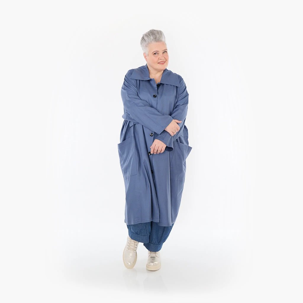  AKH Fashion Mantel in gerader Form, aus Baumwolle, 1465.07041, Jeansblau, Ausgefallen