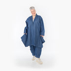  A-Form Cardigan von AKH Fashion aus Polyester, 1466.07040, Jeansblau, Ausgefallen, Zeitlos
