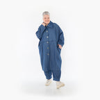  AKH Fashion Mantel in gerader Form, aus Polyester, 1466.07041, Jeansblau, Ausgefallen