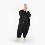  AKH Fashion Mantel in gerader Form, aus Polyester, 1466.07041, Schwarz, Ausgefallen