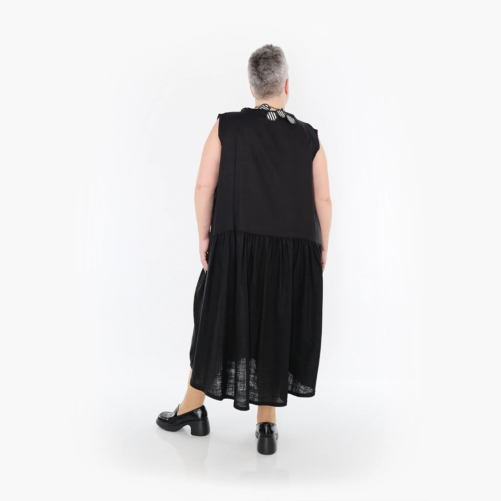  A-Form Kleid von AKH Fashion aus Viskose, 1468.07058, Schwarz, Ausgefallen, Zeitlos
