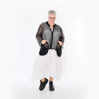  A-Form Jacke von AKH Fashion aus Viskose, 1474.06939, Schwarz, Ausgefallen, Zeitlos