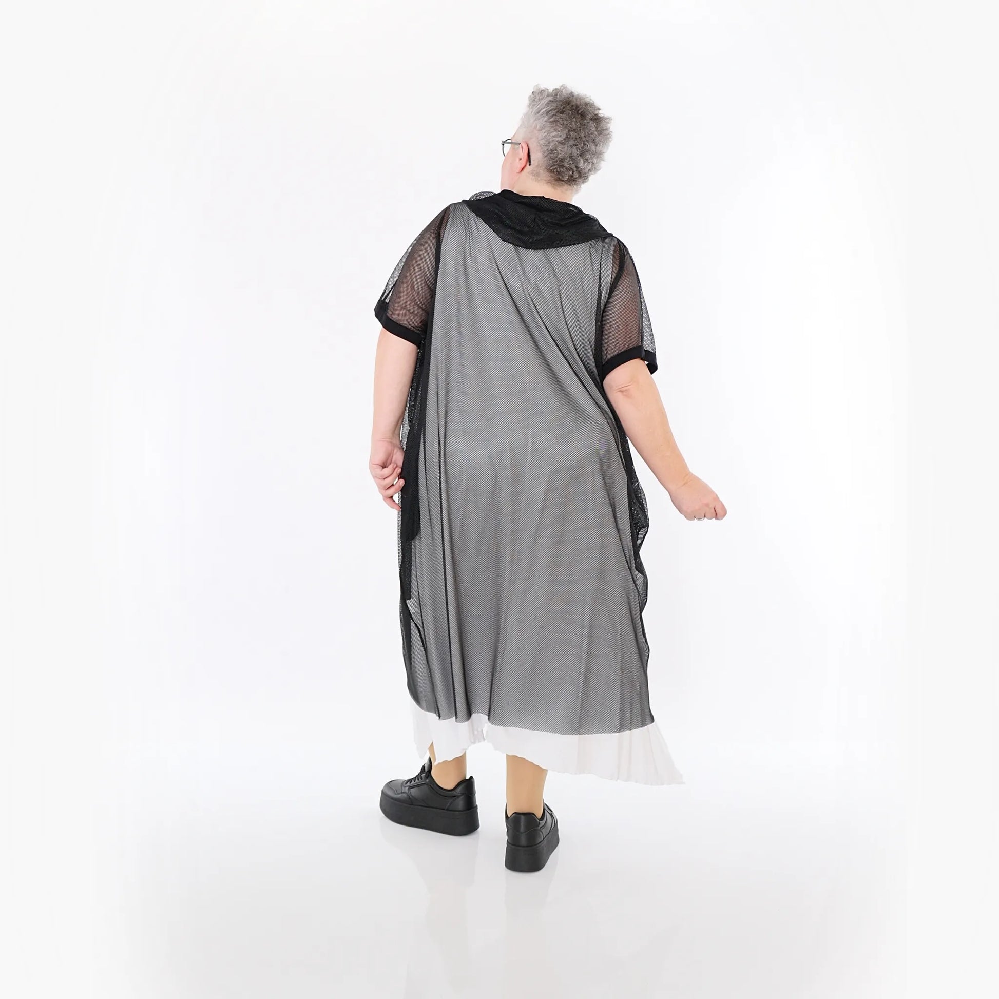  AKH Fashion Weste in gerader Form, aus Viskose, 1474.07068, Schwarz, Ausgefallen, Zeitlos