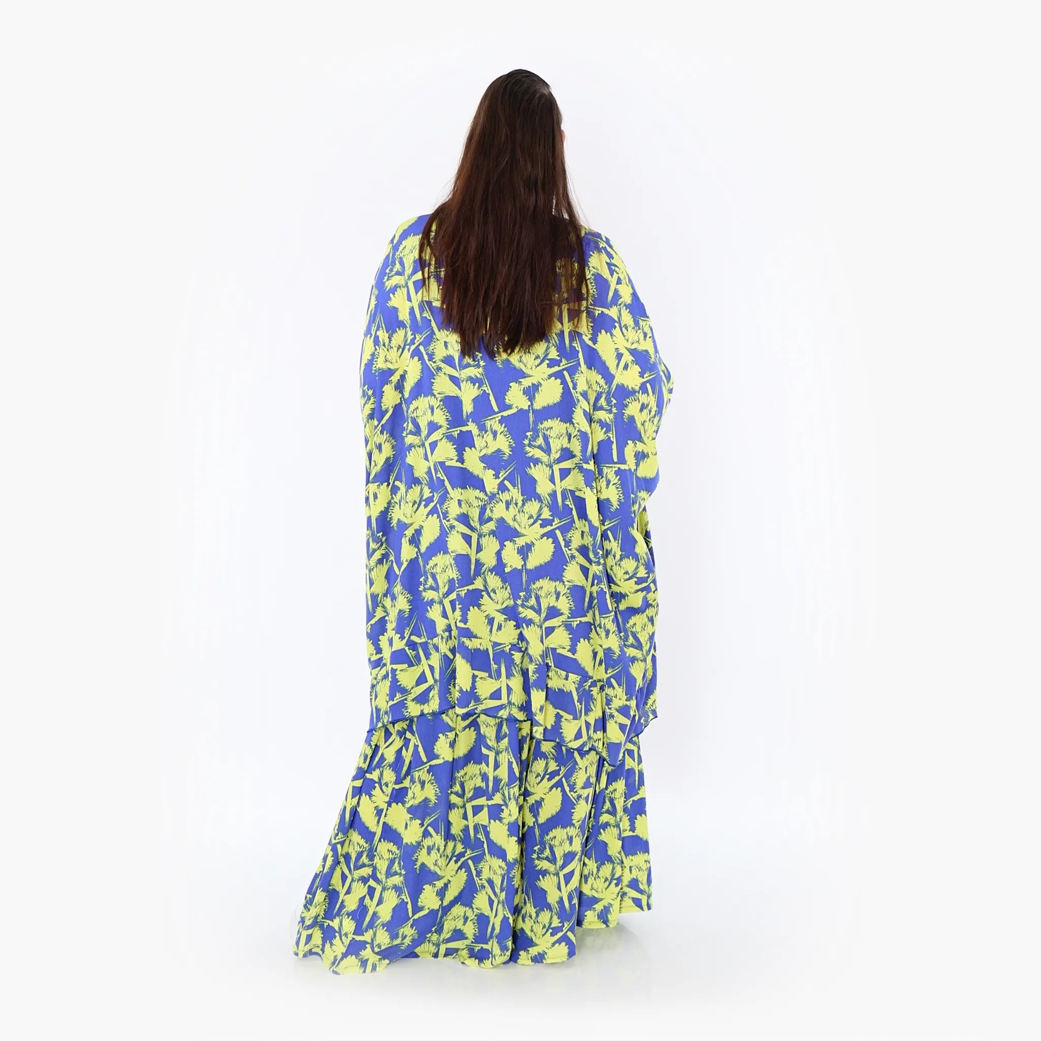  A-Form Bigshirt von AKH Fashion aus Viskose, 1476.06911, Blau/Gelb, Batik, Ausgefallen