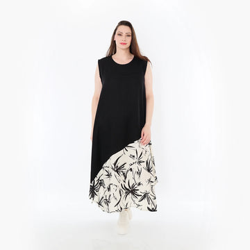  A-Form Tunika von AKH Fashion aus Baumwolle, 1477.07073, Schwarz/Ecru, Ausgefallen, Schick