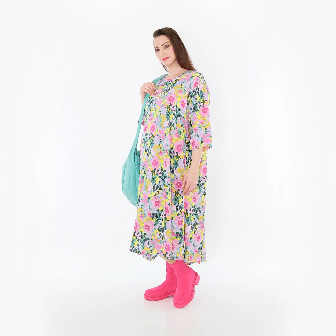 Ballonkleid von AKH Fashion aus Viskose, 1479.01927, Multicolor, Blumen, Ausgefallen