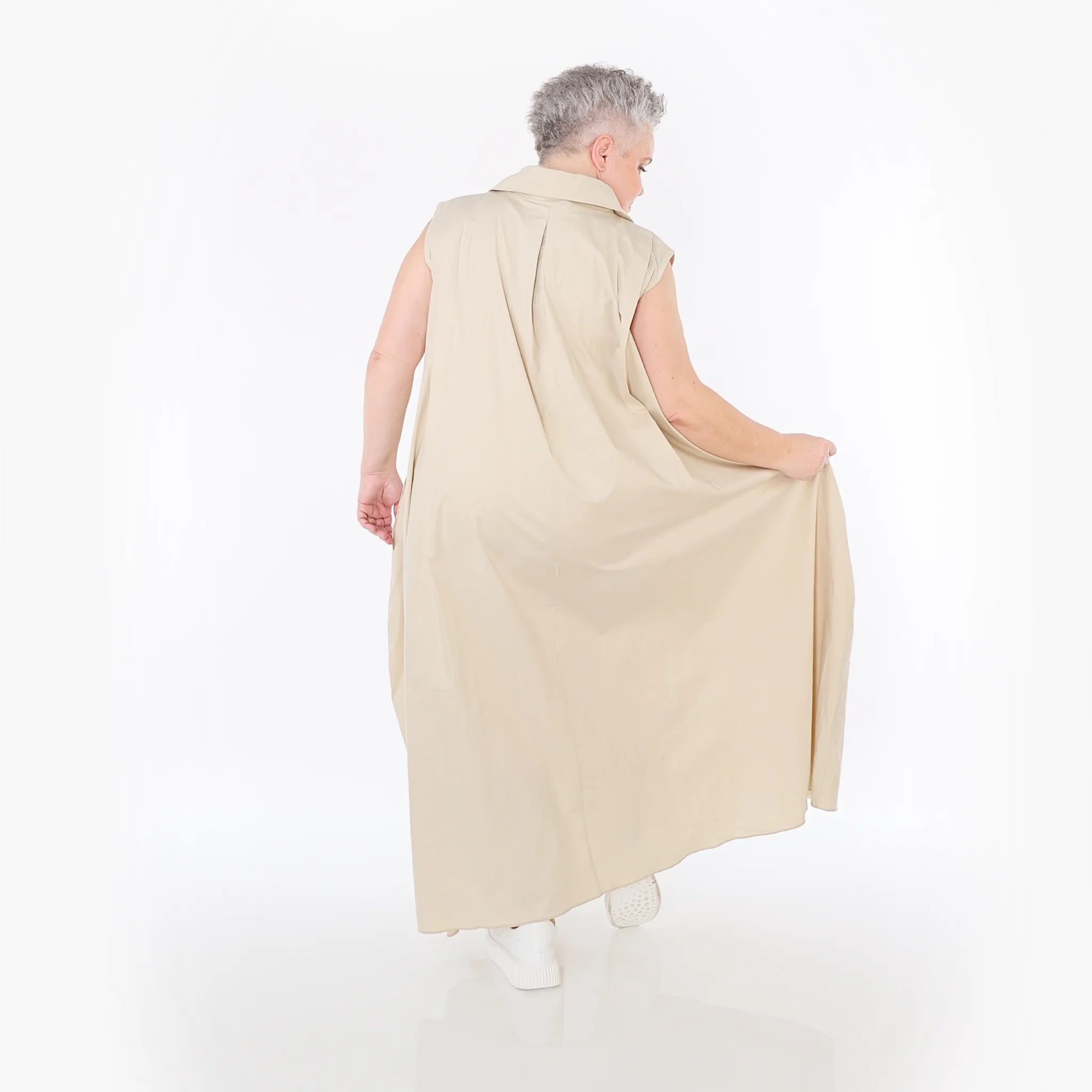 Ballon Weste von AKH Fashion aus Baumwolle, 1482.07066, Beige, Ausgefallen, Zeitlos