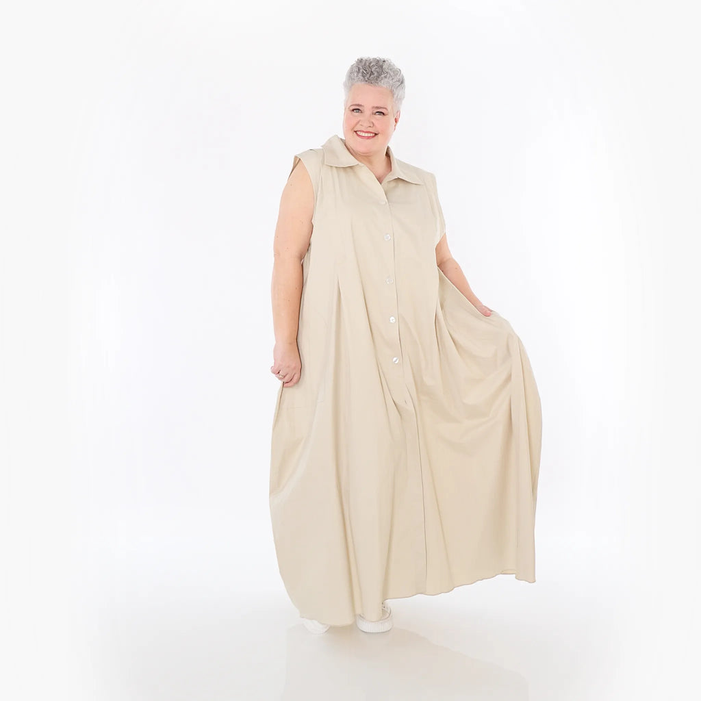 Ballon Weste von AKH Fashion aus Baumwolle, 1482.07066, Beige, Ausgefallen, Zeitlos