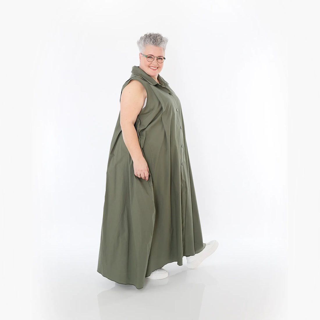 Ballon Weste von AKH Fashion aus Baumwolle, 1482.07066, Khaki, Ausgefallen, Zeitlos