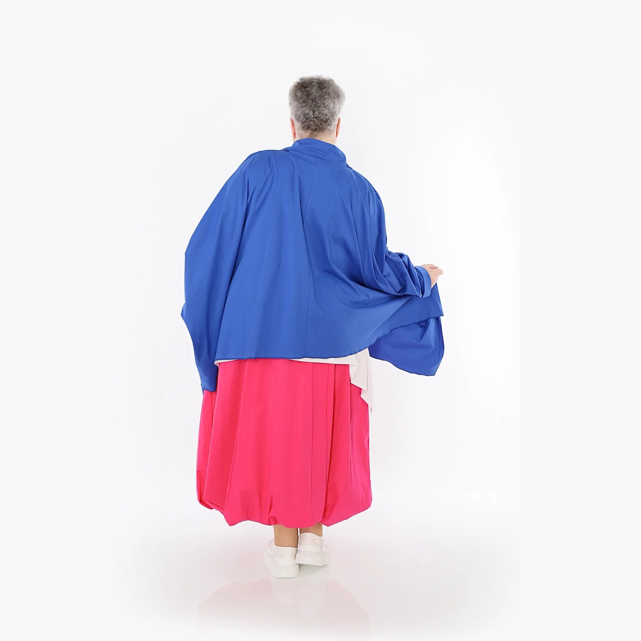  Zipfel Bluse von AKH Fashion aus Baumwolle, 1482.07080, Royalblau, Ausgefallen, Zeitlos