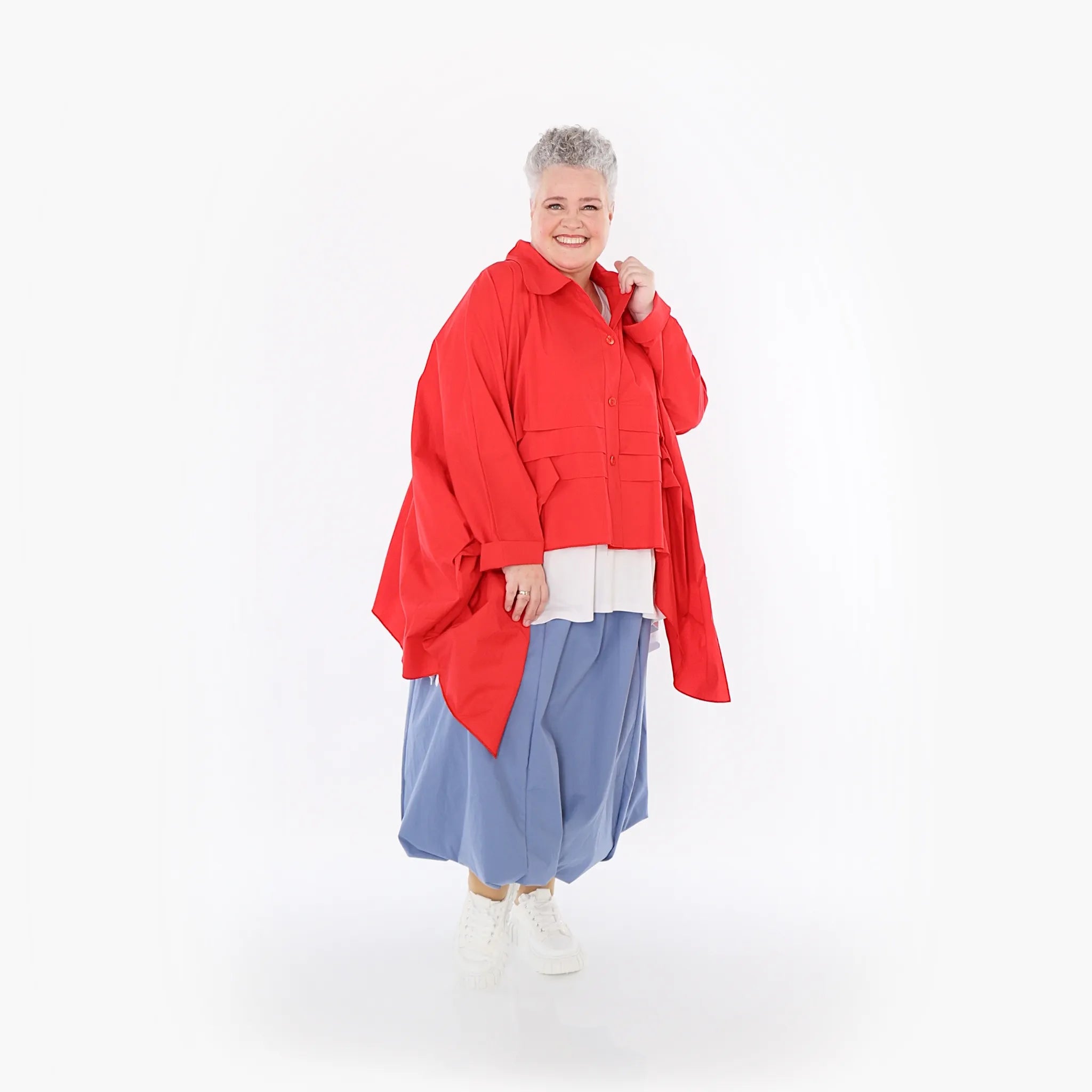  Ballonrock von AKH Fashion aus Baumwolle, 1482.07081, Azurblau, Ausgefallen, Zeitlos