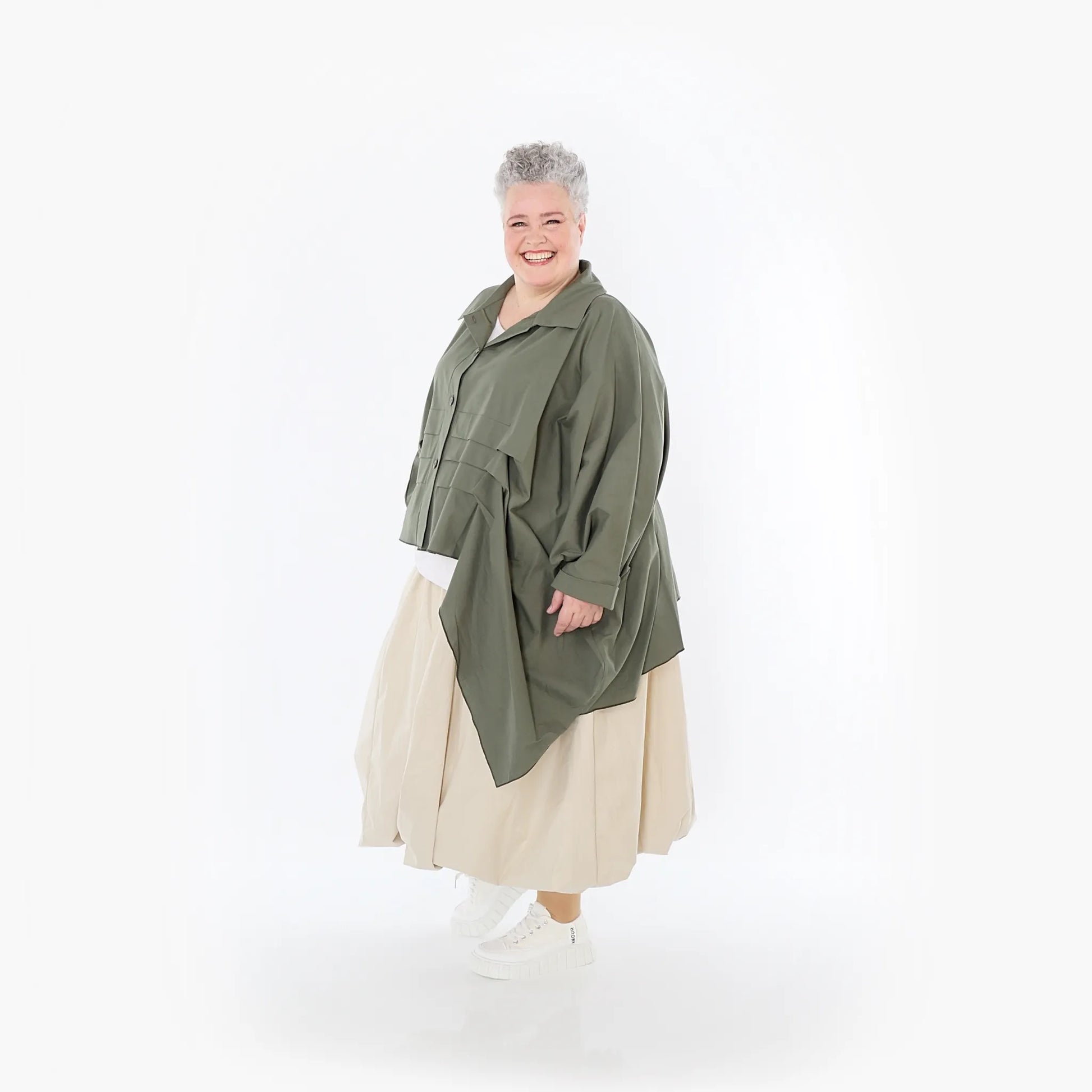  Ballonrock von AKH Fashion aus Baumwolle, 1482.07081, Beige, Ausgefallen, Zeitlos, Schick