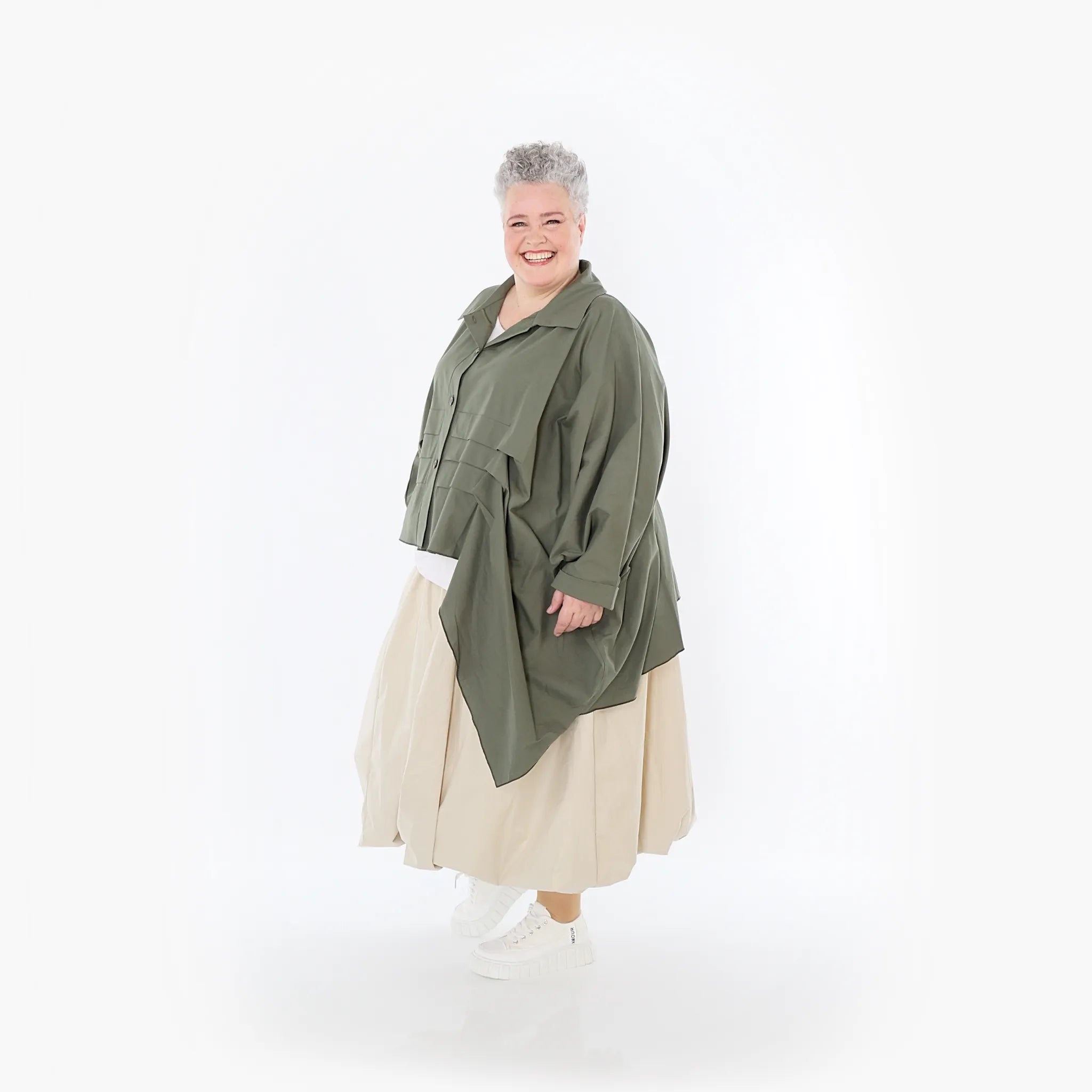  Ballonrock von AKH Fashion aus Baumwolle, 1482.07081, Beige, Ausgefallen, Zeitlos, Schick