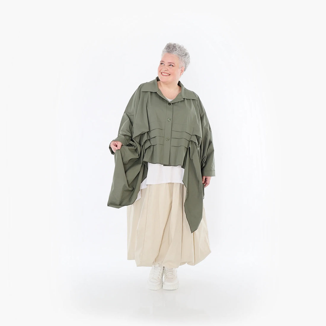  Ballonrock von AKH Fashion aus Baumwolle, 1482.07081, Beige, Ausgefallen, Zeitlos, Schick