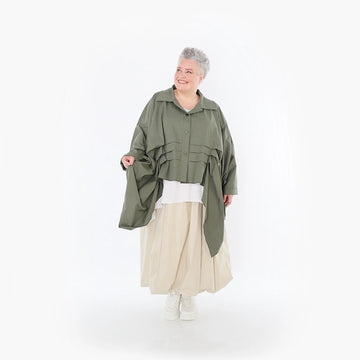  Ballonrock von AKH Fashion aus Baumwolle, 1482.07081, Beige, Ausgefallen, Zeitlos, Schick