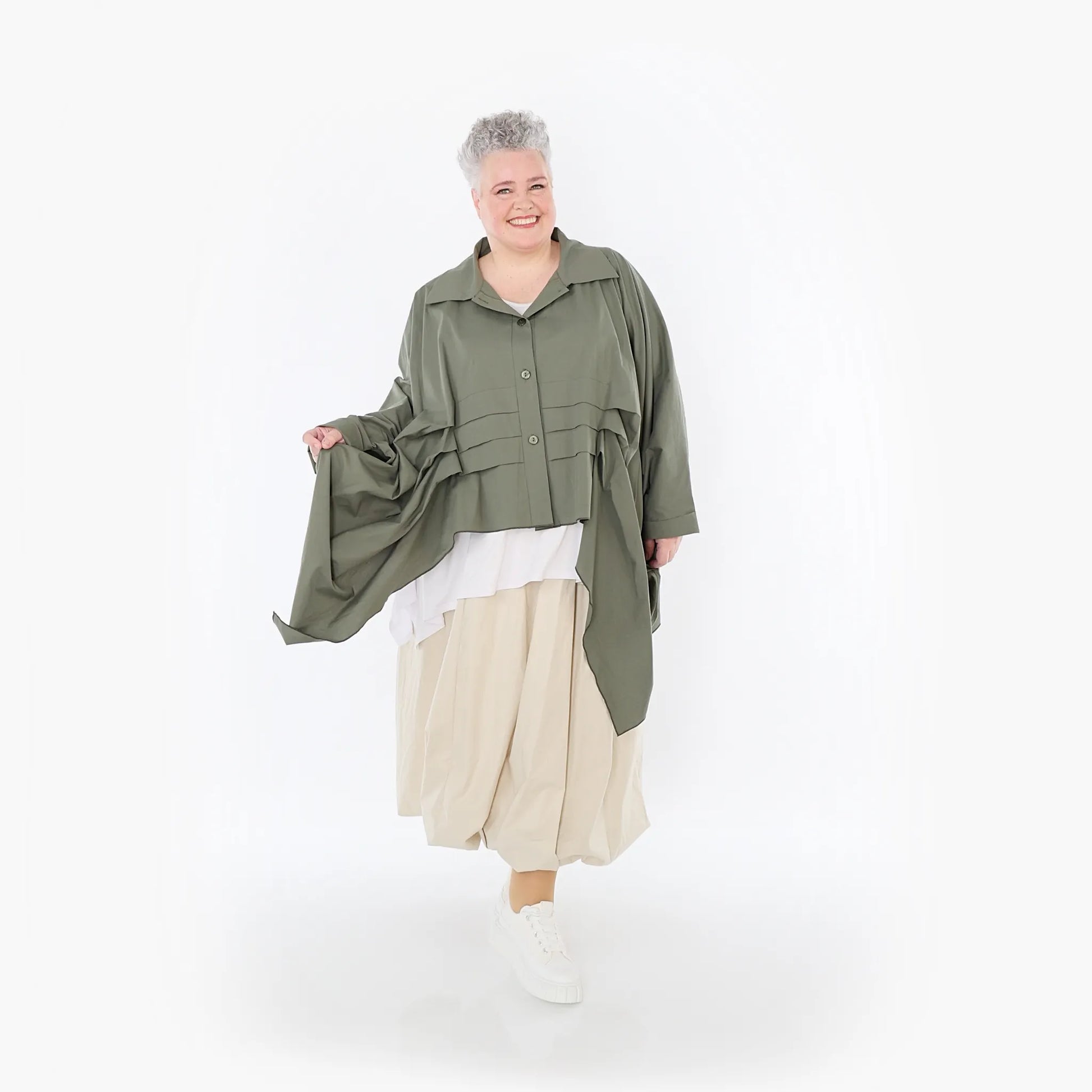  Ballonrock von AKH Fashion aus Baumwolle, 1482.07081, Beige, Ausgefallen, Zeitlos, Schick