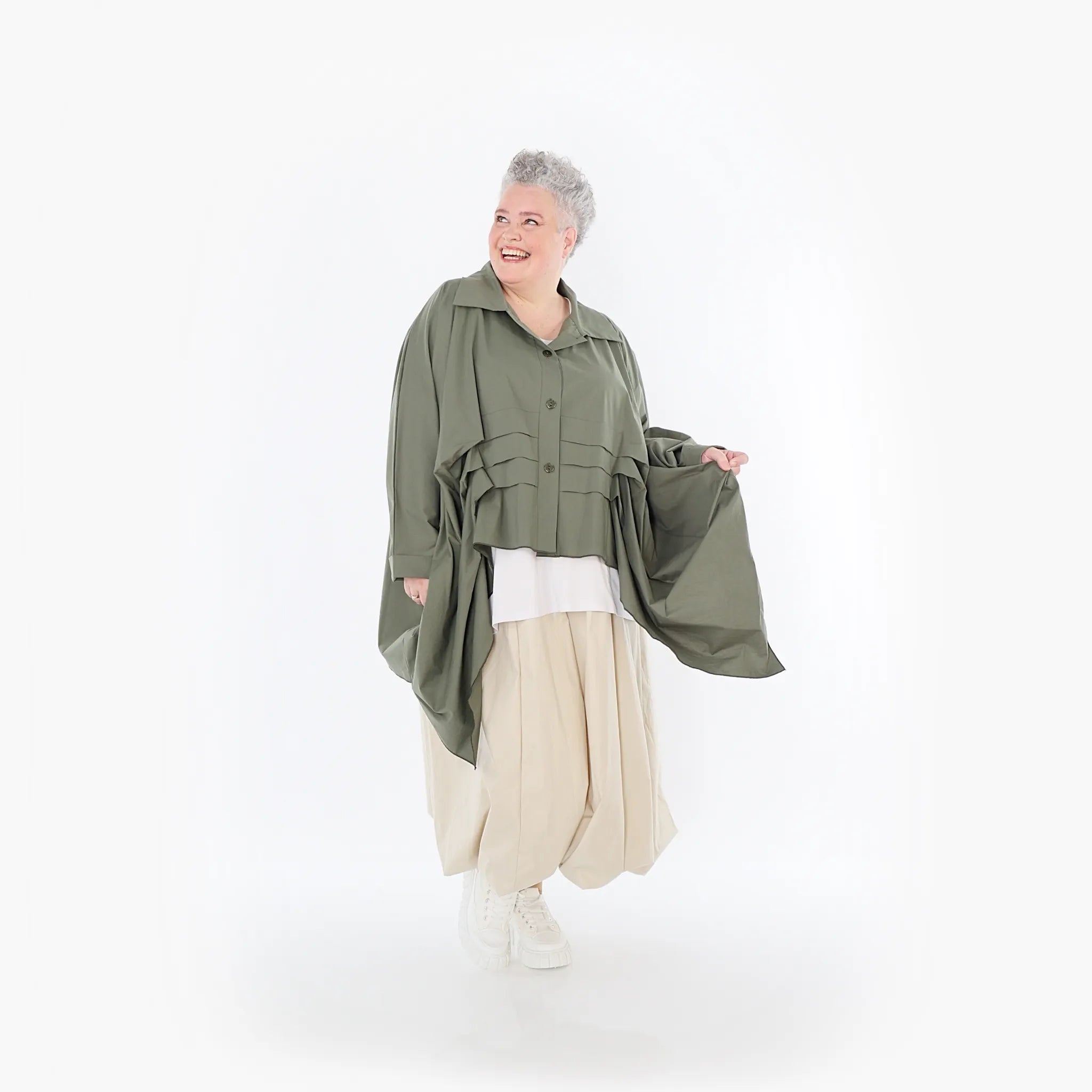  Ballonrock von AKH Fashion aus Baumwolle, 1482.07081, Beige, Ausgefallen, Zeitlos, Schick