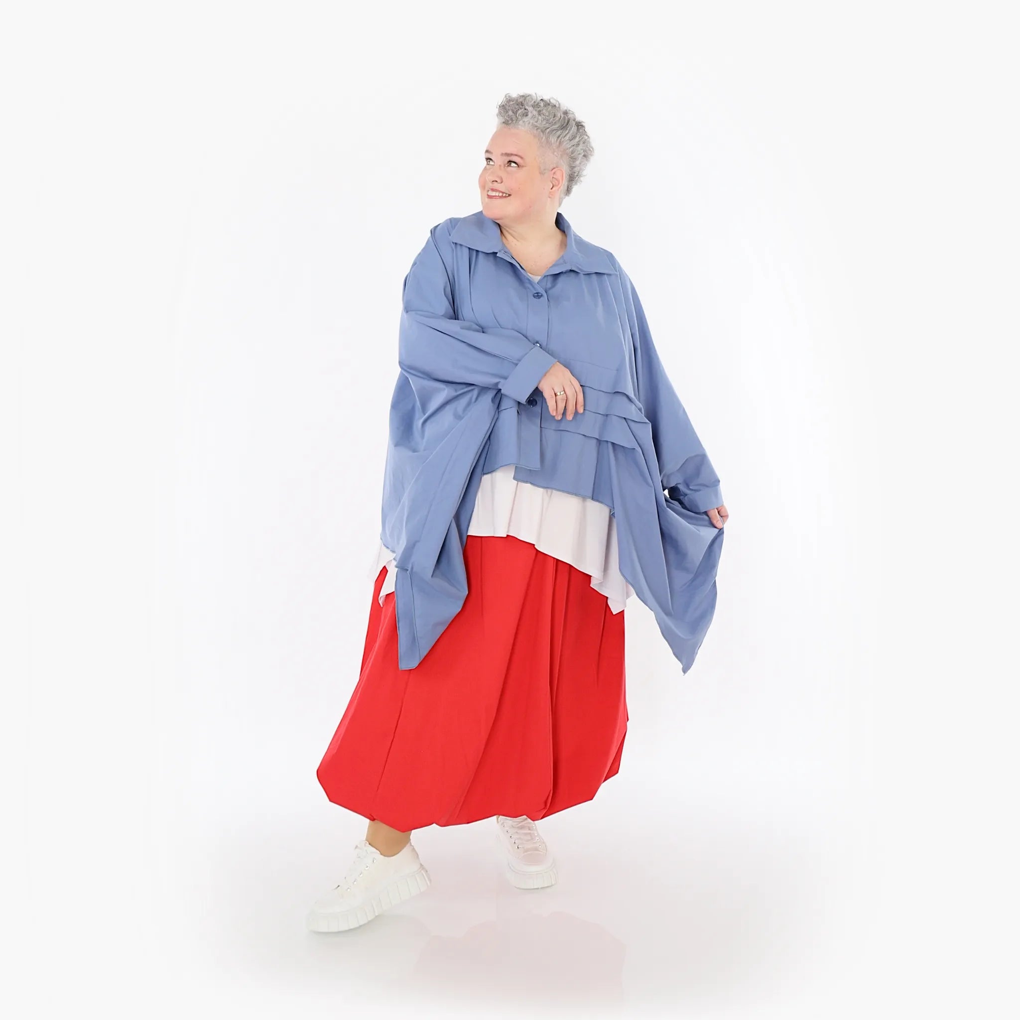  Ballonrock von AKH Fashion aus Baumwolle, 1482.07081, Rot, Ausgefallen, Zeitlos, Schick