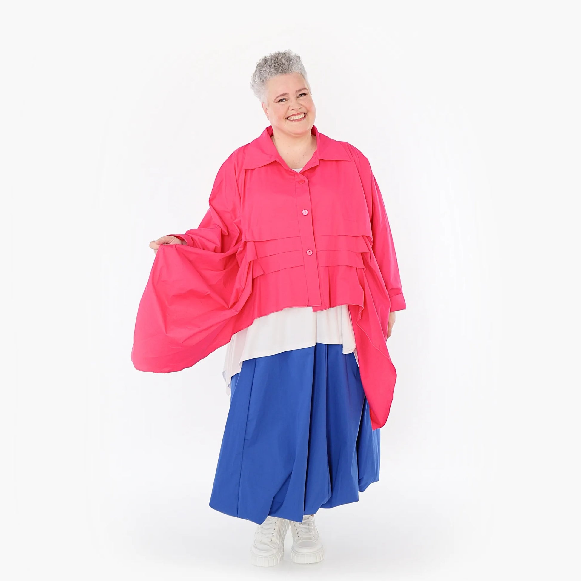  Ballonrock von AKH Fashion aus Baumwolle, 1482.07081, Royalblau, Ausgefallen, Zeitlos