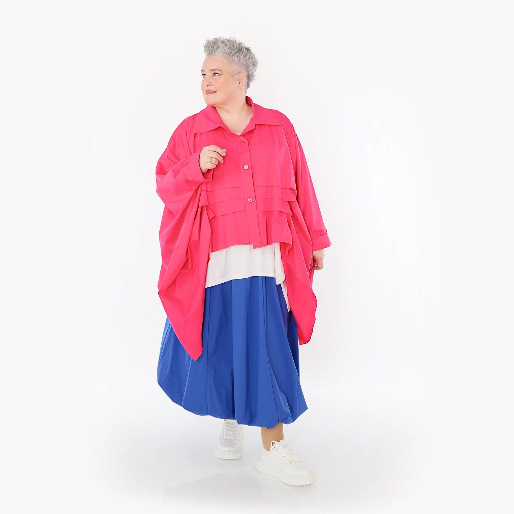  Ballonrock von AKH Fashion aus Baumwolle, 1482.07081, Royalblau, Ausgefallen, Zeitlos