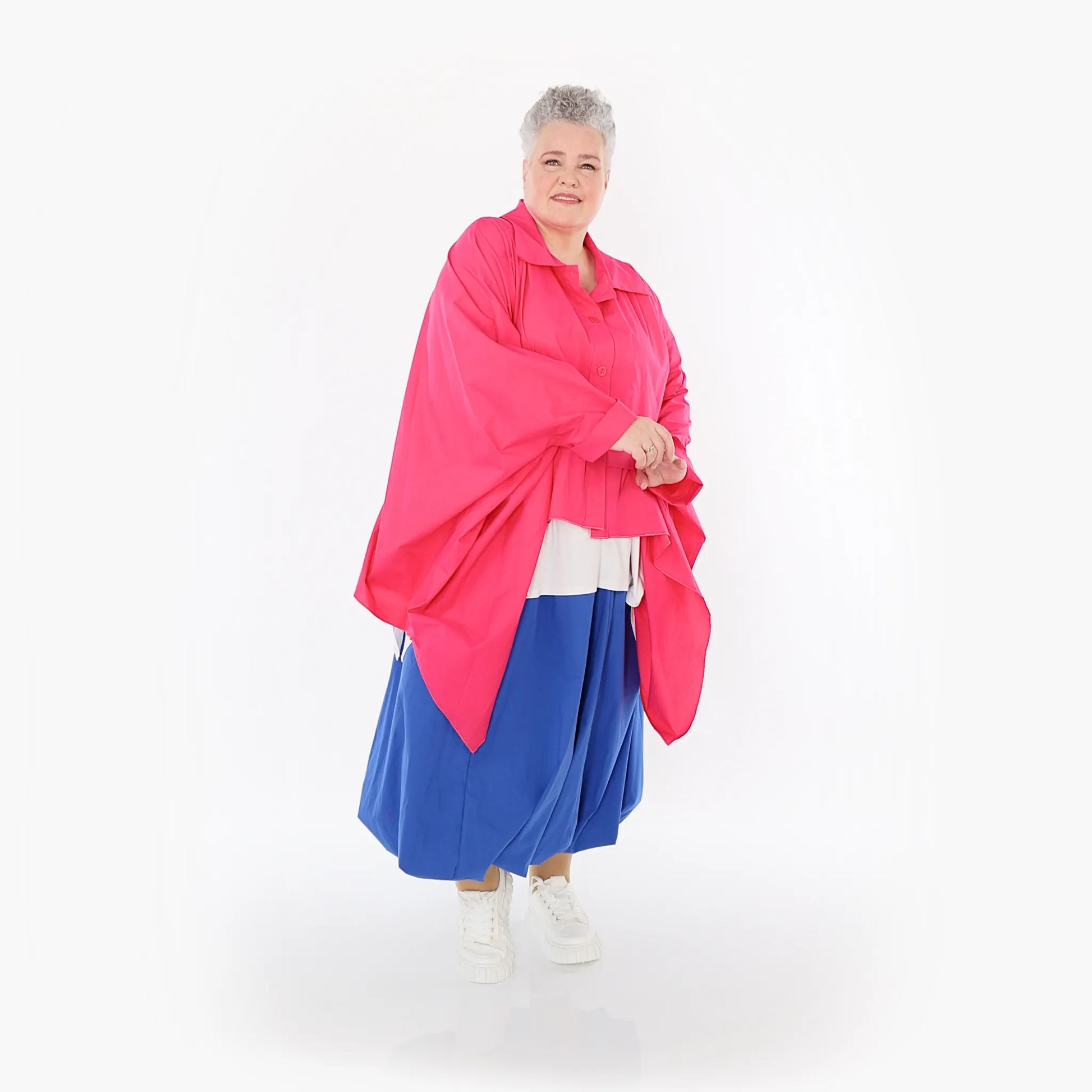  Ballonrock von AKH Fashion aus Baumwolle, 1482.07081, Royalblau, Ausgefallen, Zeitlos