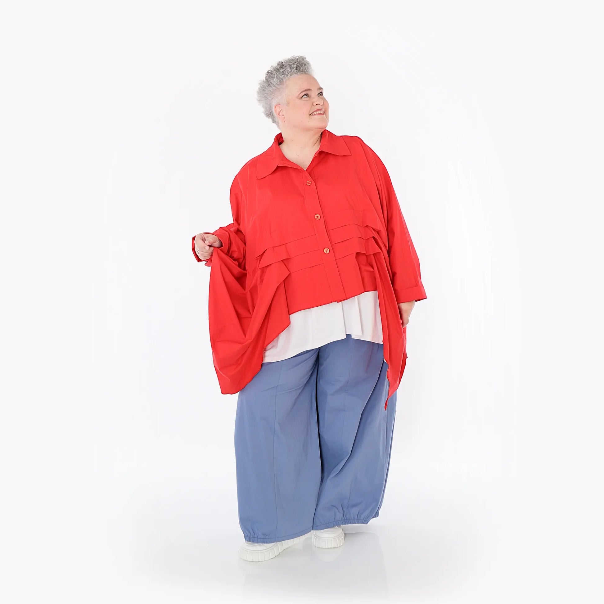  Ballonhose von AKH Fashion aus Baumwolle, 1482.07083, Azurblau, Ausgefallen, Zeitlos