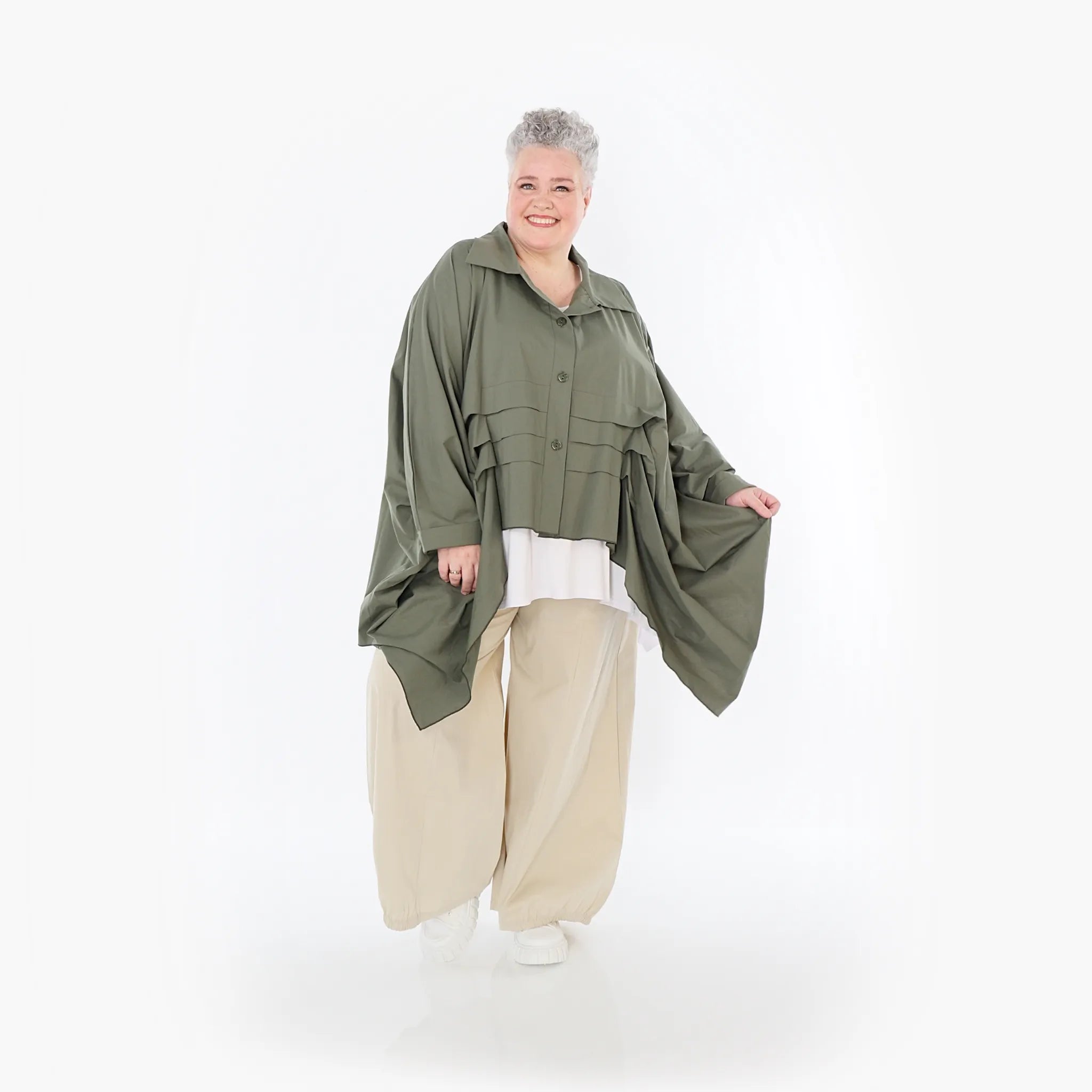 Ballonhose von AKH Fashion aus Baumwolle, 1482.07083, Beige, Ausgefallen, Zeitlos, Schick