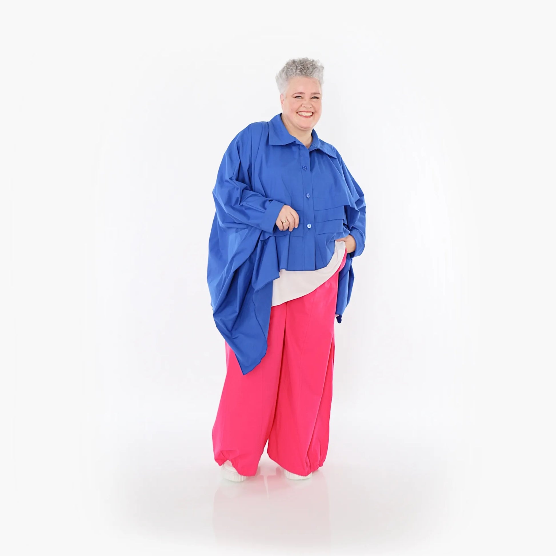  Ballonhose von AKH Fashion aus Baumwolle, 1482.07083, Fuchsia, Ausgefallen, Zeitlos