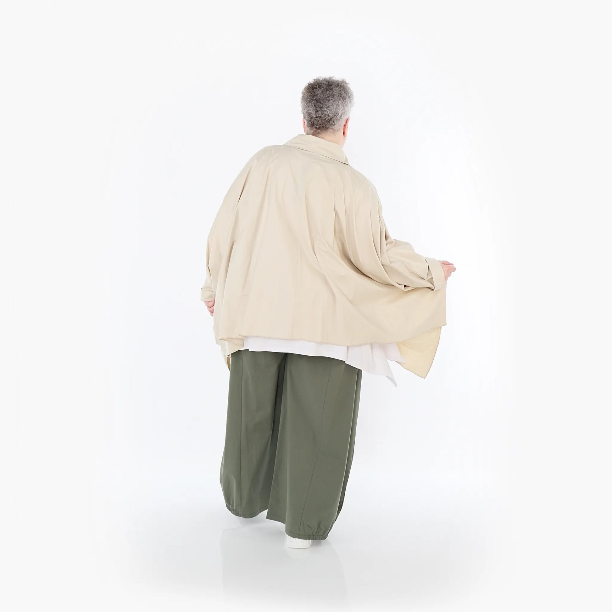  Ballonhose von AKH Fashion aus Baumwolle, 1482.07083, Khaki, Ausgefallen, Zeitlos, Schick