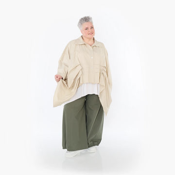  Ballonhose von AKH Fashion aus Baumwolle, 1482.07083, Khaki, Ausgefallen, Zeitlos, Schick