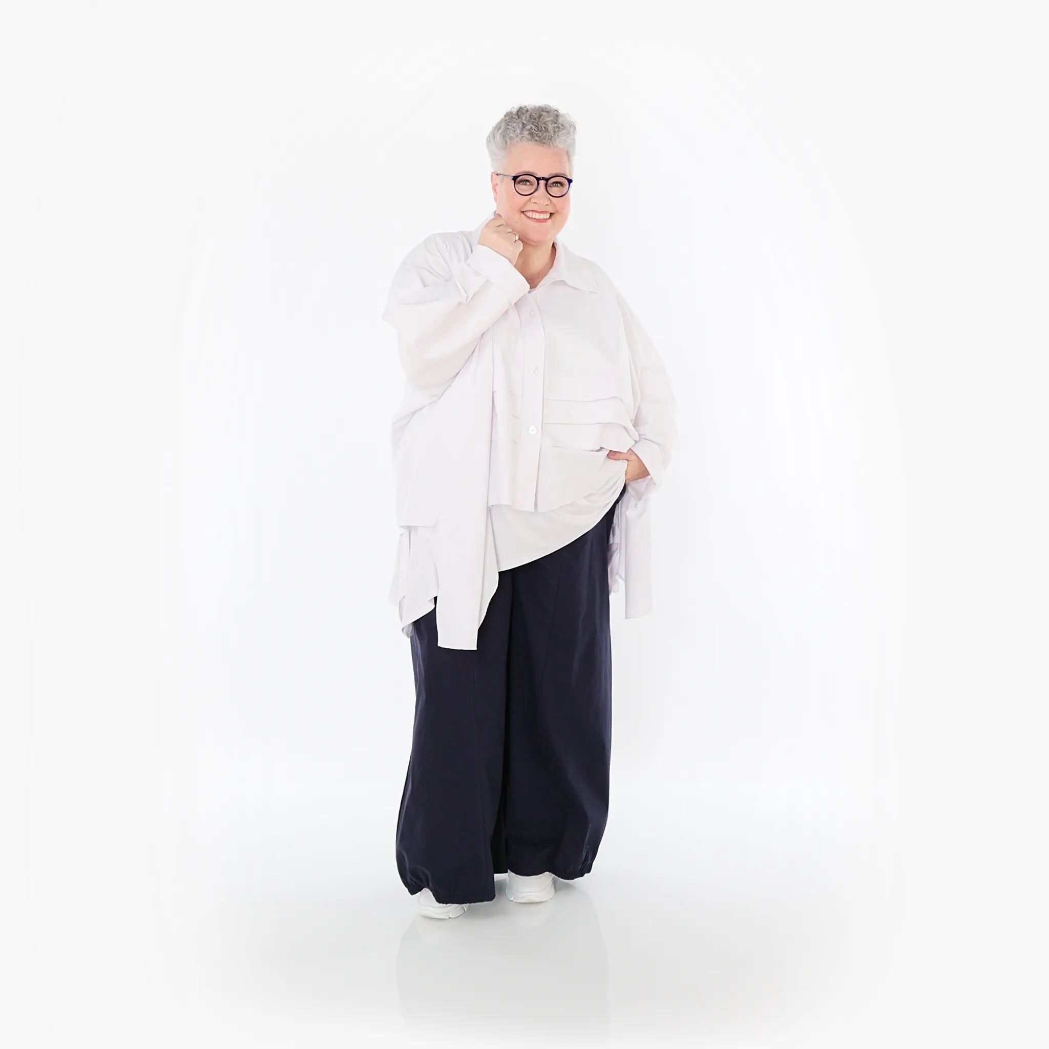  Ballonhose von AKH Fashion aus Baumwolle, 1482.07083, Marine, Ausgefallen, Zeitlos, Schick