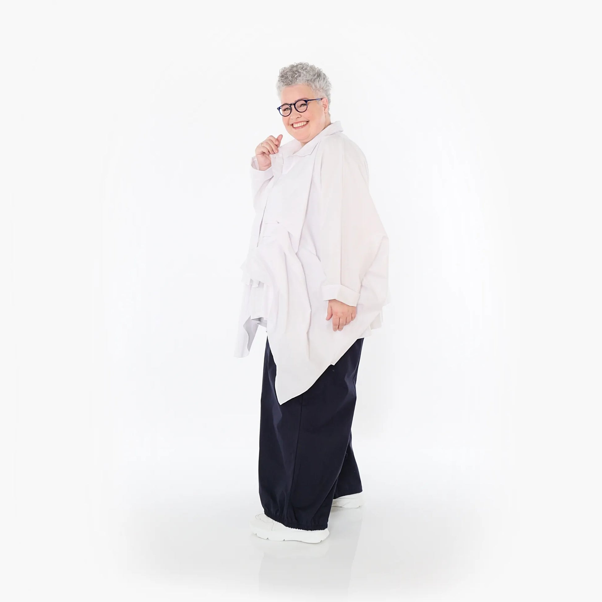  Ballonhose von AKH Fashion aus Baumwolle, 1482.07083, Marine, Ausgefallen, Zeitlos, Schick