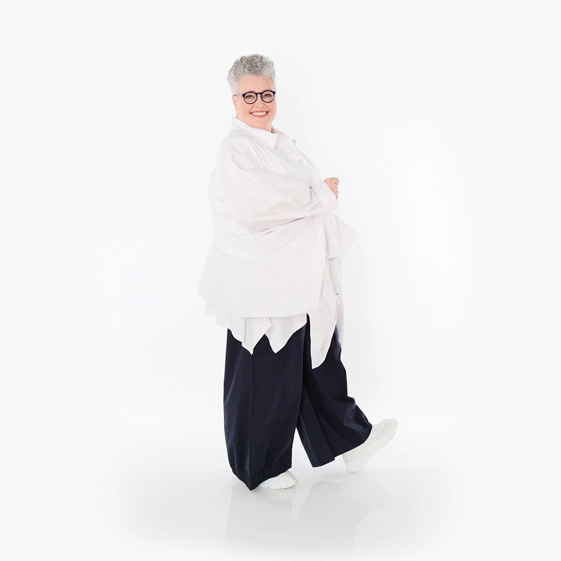  Ballonhose von AKH Fashion aus Baumwolle, 1482.07083, Marine, Ausgefallen, Zeitlos, Schick