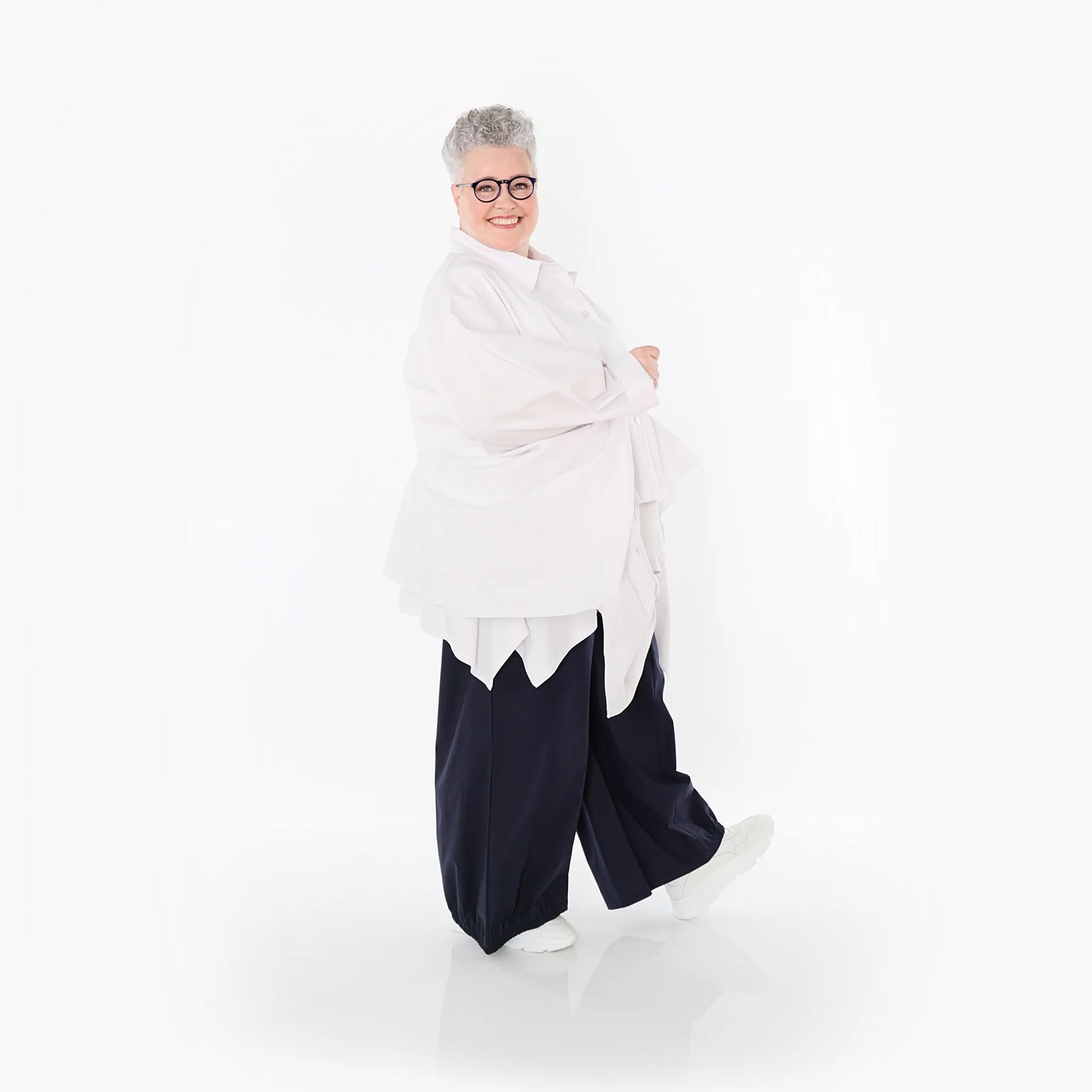  Ballonhose von AKH Fashion aus Baumwolle, 1482.07083, Marine, Ausgefallen, Zeitlos, Schick