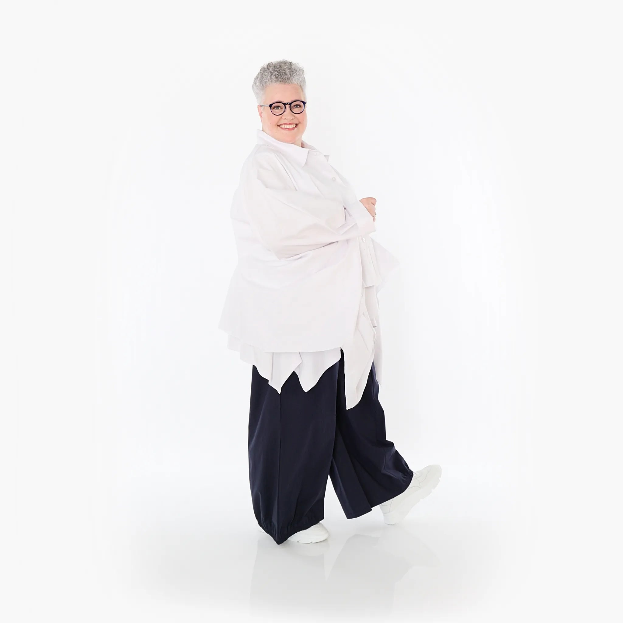  Ballonhose von AKH Fashion aus Baumwolle, 1482.07083, Marine, Ausgefallen, Zeitlos, Schick